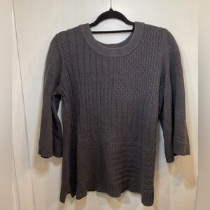 Karen Scott Mixed Knit Patchwork‎ Tunic Sweater L
